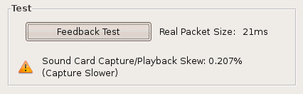 Clock skew warning during feedback mode