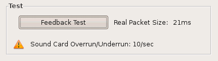 Buffer overrun warning during feedback mode